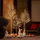 Árvore de Natal LED com Ramos de Bétula Brancos Luminosos