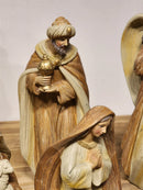 Presépio em Resina Marrom • 12 Peças • 30cm