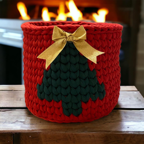 Porta Panetone de Crochê Artesanal - Decoração e Presente de Natal