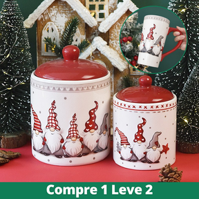 Caneca Natalina com Gnomos - Compre 1 Leve 3