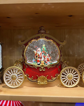 Globo de Neve em Carruagem Natalina - Design Luxo