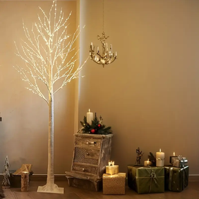 rio Elegante de Árvores de Bétula Iluminadas – Luzes LED 3 em 1.