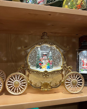 Globo de Neve em Carruagem Natalina - Design Luxo