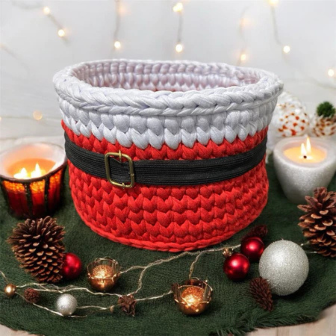 Porta Panetone de Crochê Artesanal - Decoração e Presente de Natal