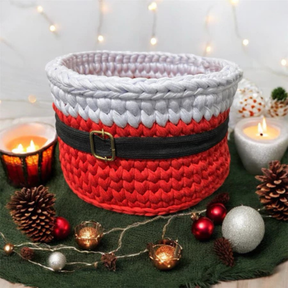 Porta Panetone de Crochê Artesanal - Decoração e Presente de Natal