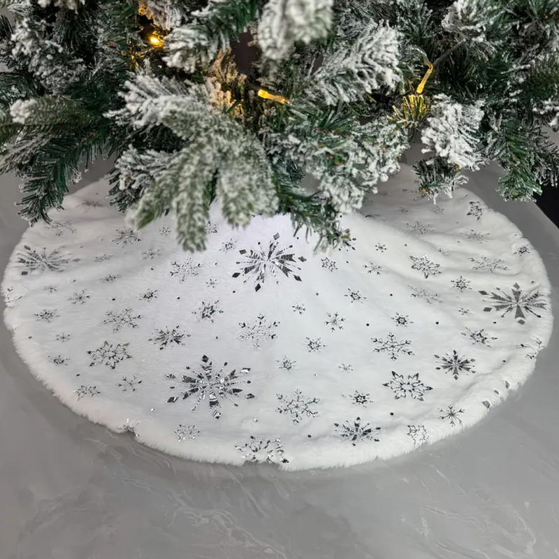 Saia de Árvore de Natal Luxuosa para o Ano Novo 2025 - Base Elegante