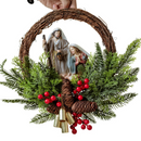 Guirlanda Presépio Sagrada Família em Resina – 40cm