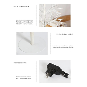 Árvore Cintilantes LEDs Embutida - Ideal para sua Decoração ✨