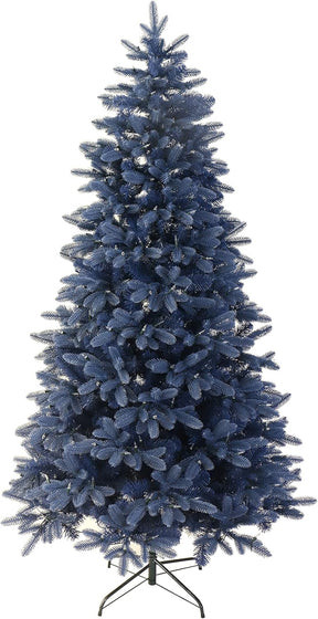 Árvore de Natal Azul Royal com Micro LEDs — Galhos Articulados e Design Moderno