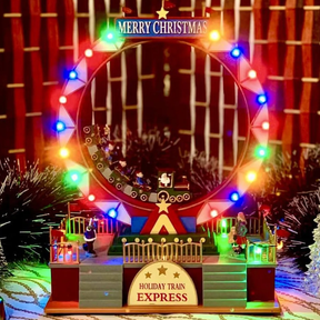 Enfeite Roda Gigante Natalino Natal Papai Noel Led Musical