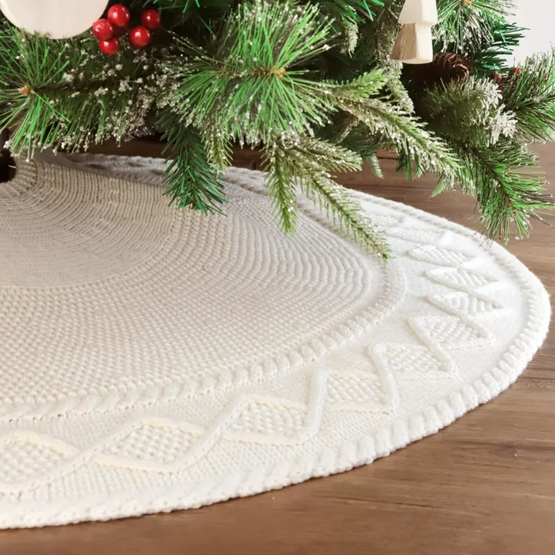 Saia de Árvore de Natal Tricotada Elegante 62, 72 e 82cm