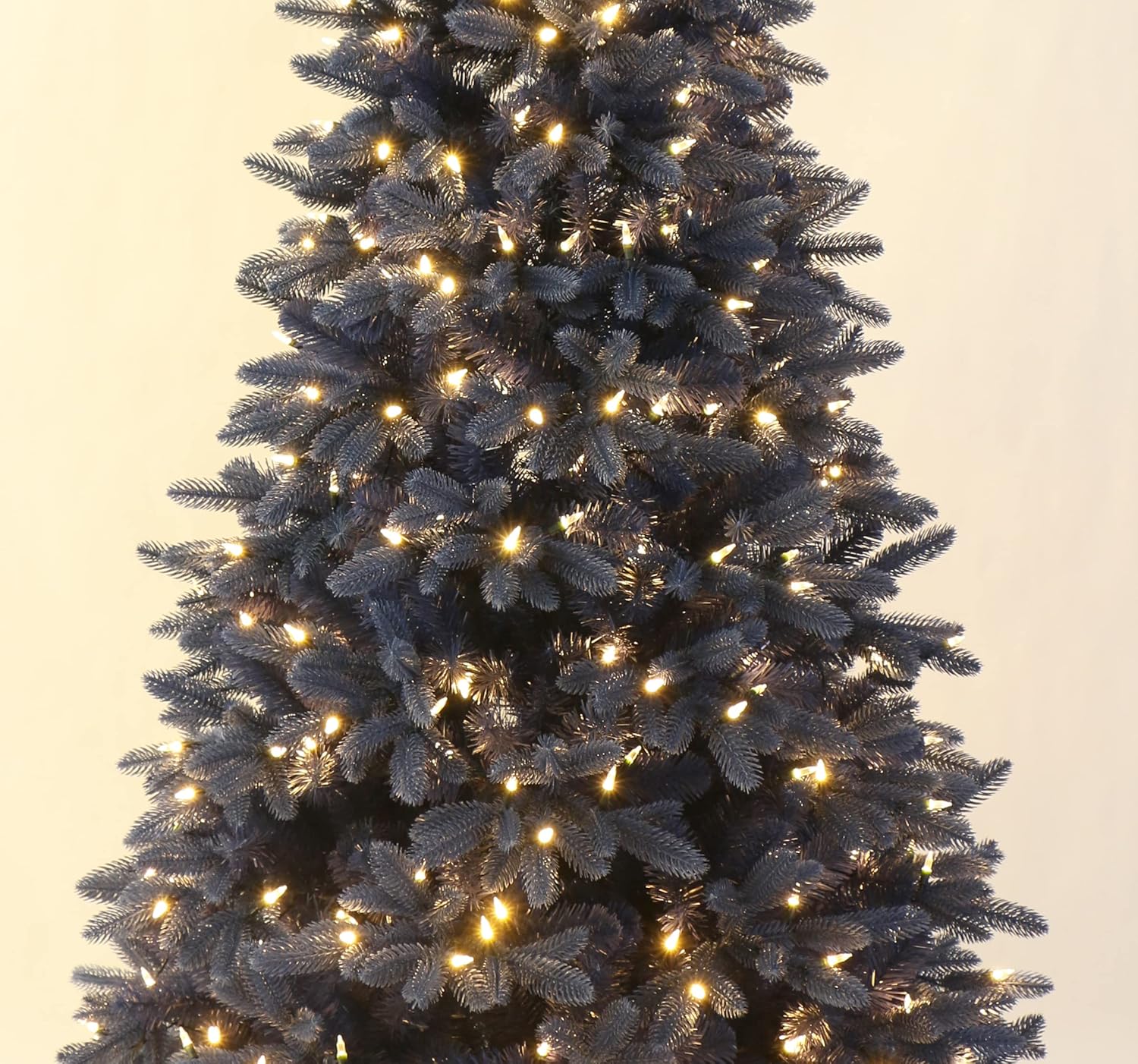 Árvore de Natal Azul Royal com Micro LEDs — Galhos Articulados e Design Moderno