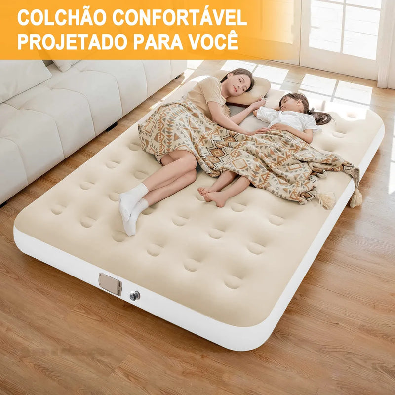 Colchão Inflável Queen com 2 Travesseiro
