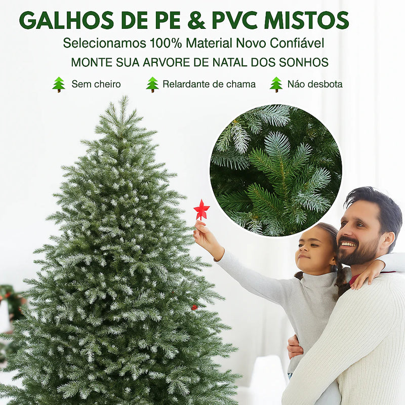 Árvore de Natal com Controle Remoto + Bônus 132 Enfeites