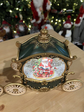 Globo de Neve em Carruagem Natalina - Design Luxo