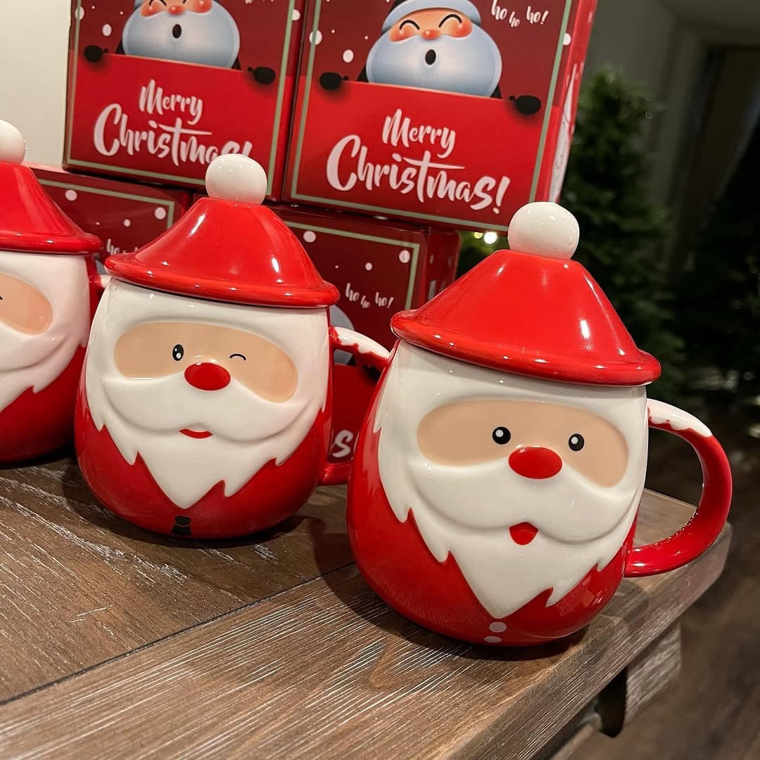 Caneca Noel com Tampa e Colher