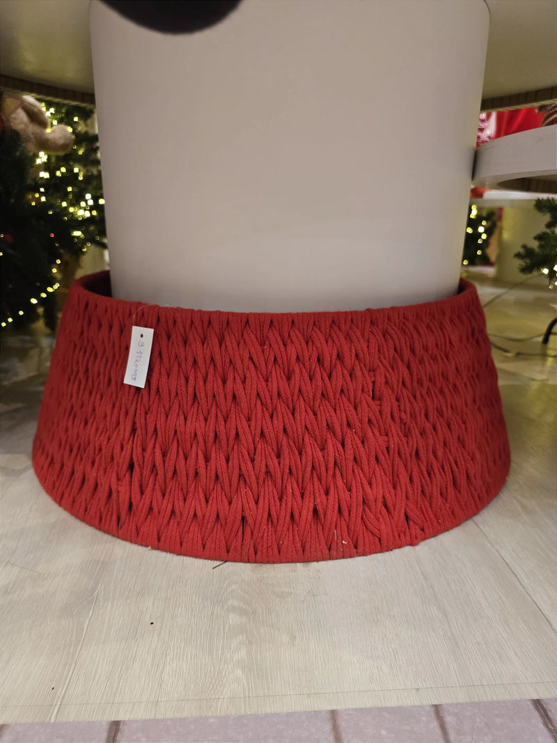 Saia Rígida Trançada Vermelha 67cm para Árvore de Natal – Pré-Venda 2025