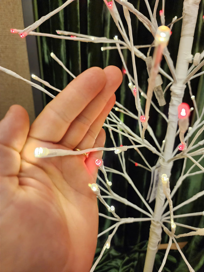 Árvore de LED 1,70m • 360 LEDs Vermelho e Branco • Bivolt – Pré-Venda 2025