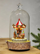 Globo de Vidro Carrossel 26cm • Luz, Som e Movimento