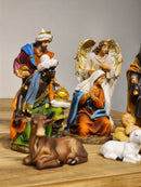 Presépio em Resina Colorido • 11 Peças • 18,5cm