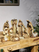 Presépio em Resina Marrom • 12 Peças • 30cm