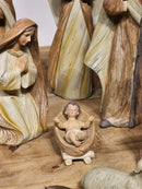 Presépio em Resina Marrom • 12 Peças • 30cm