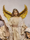 Presépio em Resina com Tecido Natural • 11 Peças • 40cm