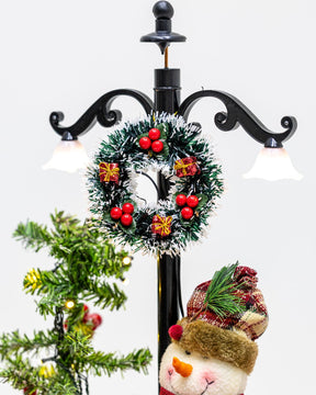 Árvore de Natal Mini Boneco de Neve com Base de Guarda-Chuva com Neve 65 x75