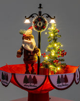 Árvore de Natal Mine com Papai Noel, Base de Guarda-Chuva com Neve 65 x75